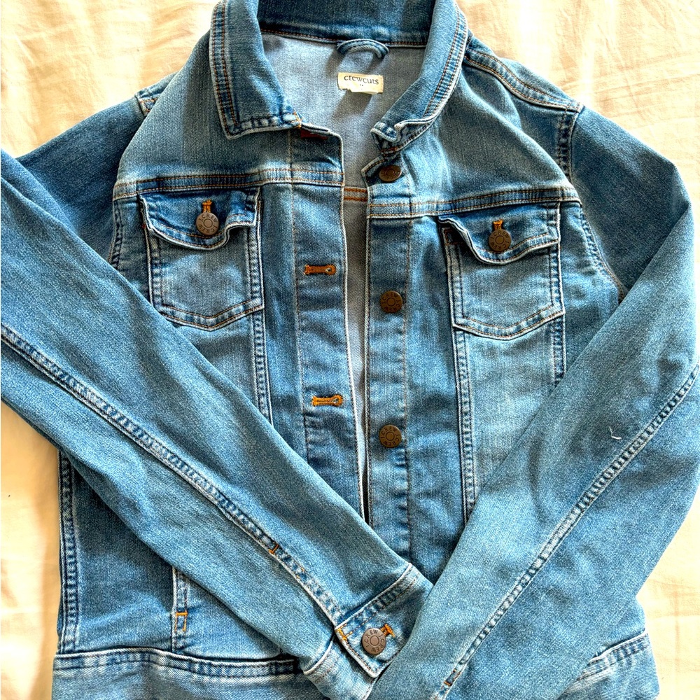 Denim Blue Big Kids Jacket - Barely Worn. CREWCuts. Excellent Condition. Size 14